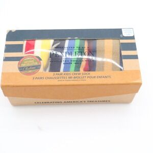 Pendleton Kids National Park 3-Pack Crew Socks Glacier Crater Lake Zion LG
